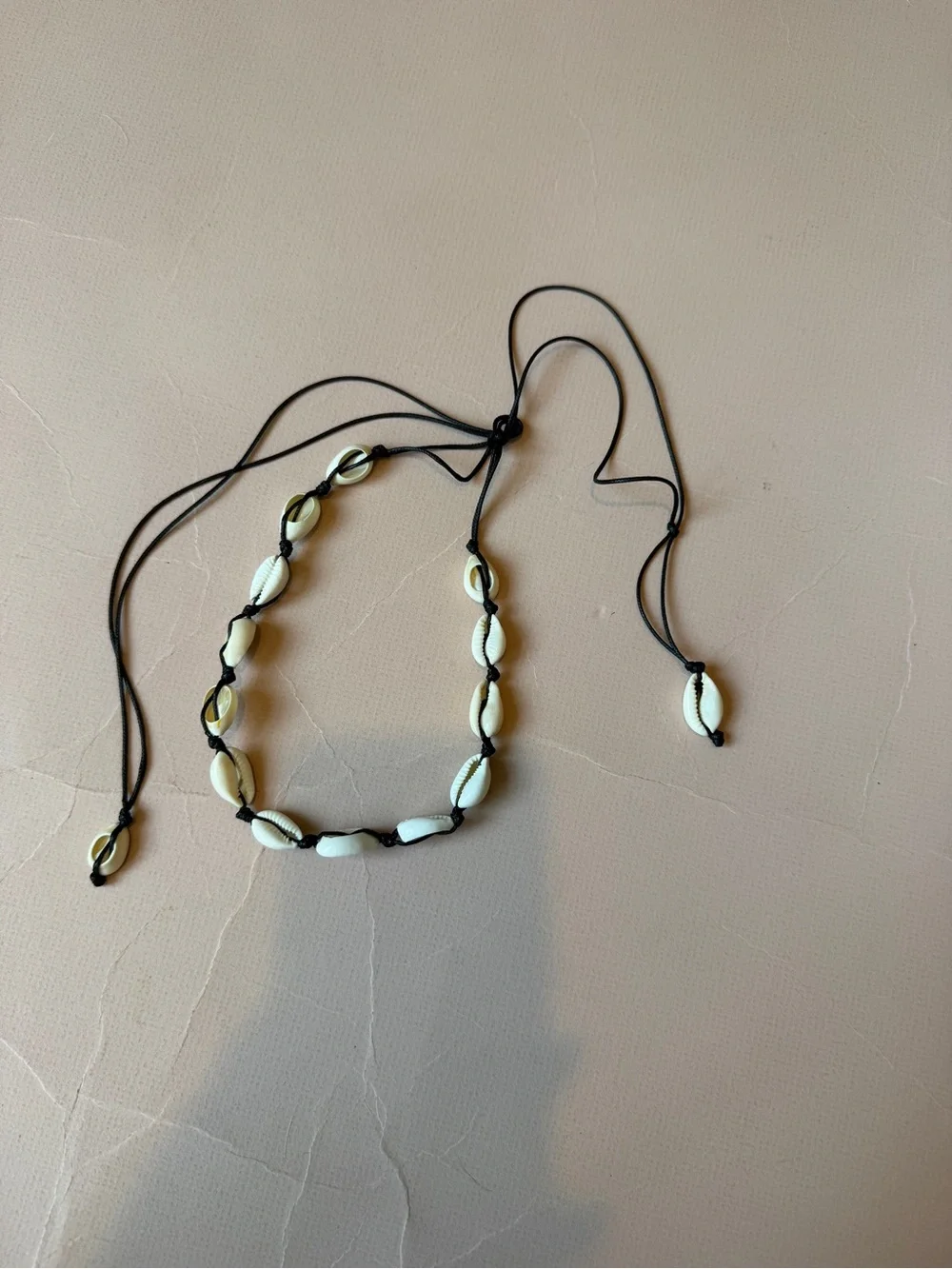 Black Cord Cowrie Shell Necklace - Women Jewelry
